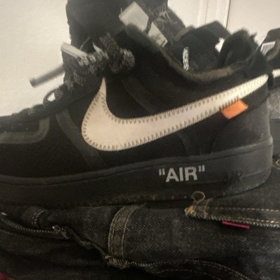 Nike Air Force 1 Off-White Black Low Top Sneakers Nike x OFF WHITE HO18-MNSBSK