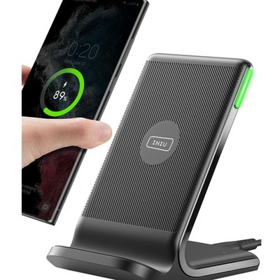 Wireless Charger Stand, 15W Qi  Induktive Ladestation Schnelles Kabelloses La...