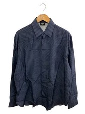 FENDI long-sleeved shirt/ size 40/ silk/ gray/ all-over print/ FS1038