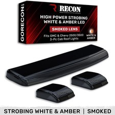 Recon 264157bks Strobe Led Cab Roof Light Smokedwhiteamber Silveradosierra Hd Recon 264157bks Strobe Led Cab Roof Light Smokedwhiteamber Silveradosierra Hd