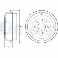 2X Bremstrommel Delphi BF502 FüR Opel Corsa S07 Adam M13 L08 L68 LPG Cdti Fiat