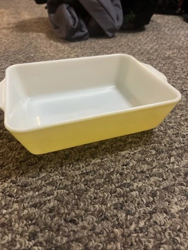 Vintage PYREX 0503 YELLOW Ovenware Refrigerator Casserole Dish No Lid