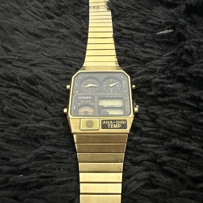 Citizen ANA-DIGI TEMP Gold Watch Used Genuine | eBay