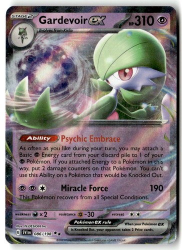 Gardevoir ex 086/198 Holofoil - Scarlet & Violet Base Set - PTCG - LP