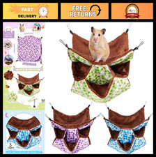 3 Pcs Rat Hammock Set - 3 Tier Hanging Bed for Guinea Pig, Hamster, Ferret, Chin
