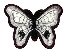 darker gray/black butterfly iron on patch 2 1/2 x 2-inch FREE SHIPPING