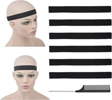 6 Pcs Elastic Band Lace Melting Bands Adjustable Wig Headbands for Lace Frontal