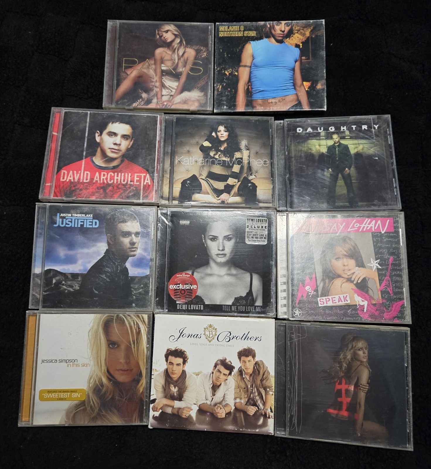 Lot of 11 Y2K 2000's Pop CDs Lohan, Lovato, J Simpson, Jonas Bros ...