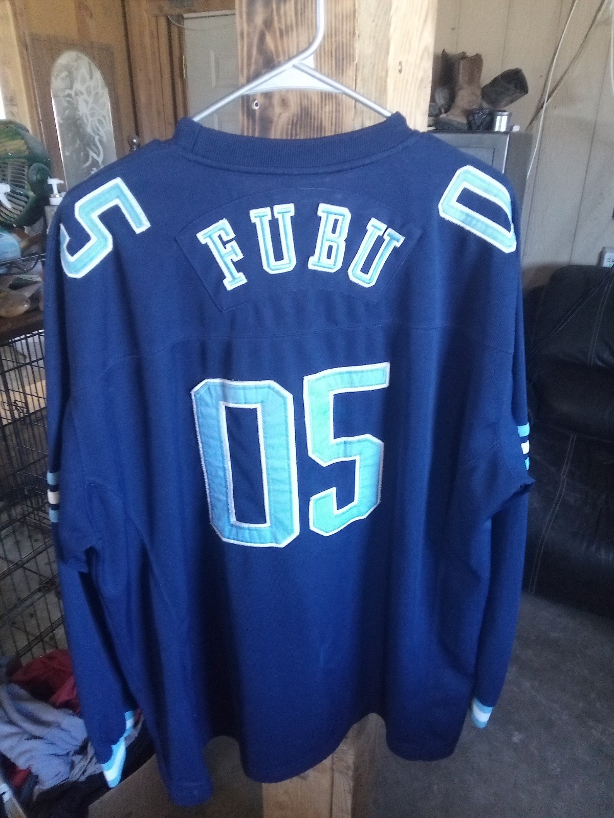 A very rare 90's "Vintage Official" FUBU XL long sleeve jersey. Serial # 09205 2
