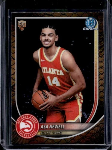 2025-26 Bowman Asa Newell Chrome RC Reptilian Refractor Rookie #BCV-23 Hawks