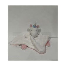Carter Unicorn Baby Lovey White Pink Security Blanket Toy Plush Clip Pastel