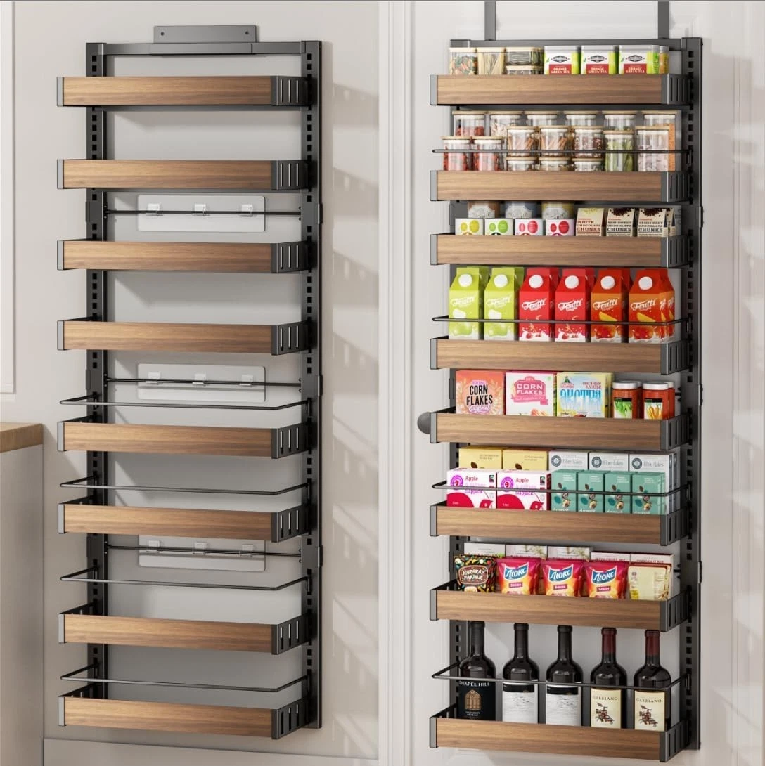 8 Tier Over The Door Pantry Organizer 2 IN 1 Wall Mount/Hanging Spice Rack