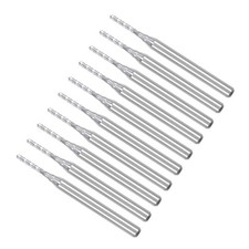 10pcs Carbide End Mill Engraving Milling Bits 1.3mm Bit Dia. 1/8" Shank