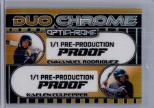 Emmanuel Rodriguez Kaelen Culpepper 2025 Leaf Baseball 1/1 Pre Production Proof