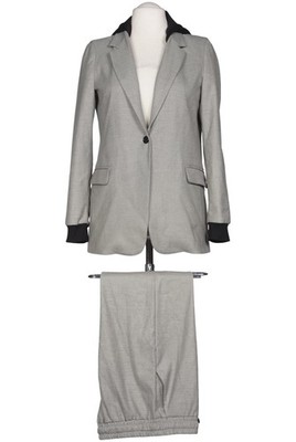 TWINSET Anzug Damen Kostüm Set Zweiteiler Gr. 44 Baumwolle Grau #vndts14
