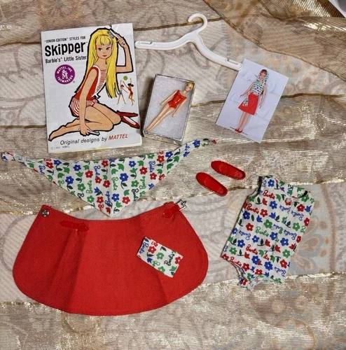 Vintage Skipper Barbie DAY AT THE FAIR with Mini Barbie & Scarf MINTY!