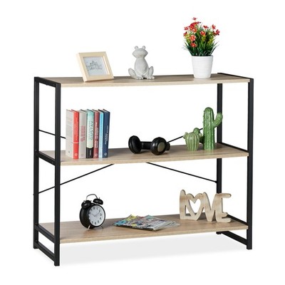 Standregal Bücherregal Metallregal 3 Fächer braun Industrie-Regal 12,7 kg