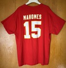 NFLPA NFL Kansas City Chiefs #15 Patrick Mahomes Red Polyester T-Shirt XL Cotton — photo 3
