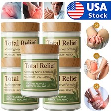 5X Crema de Magnesio Total Relie-f, Crema Calmante de Magnesio Alivio Nervioso 80g