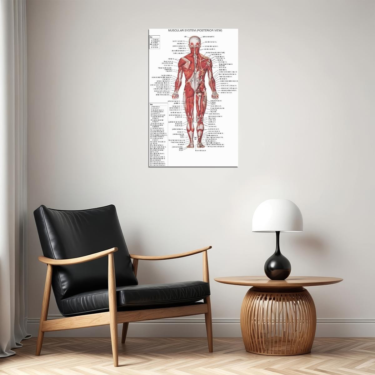 644120 Human Body Anatomical Ch Muscular System Wall Art Print Poster ...
