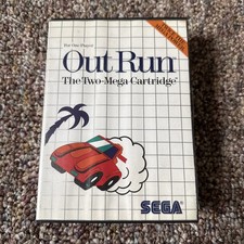 Out Run Sega Master System 1987 Two-Mega Cartridge with Manual Tested Working image