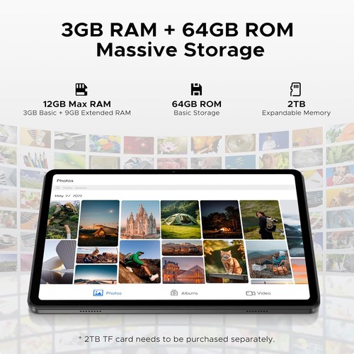 DOOGEE Tab A9 Android 15 Tablet 10 Inch(2025), Unisoc T310 Android Tablets 12GB - 第 5/8 張圖片