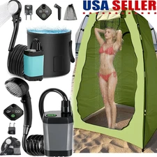 6000mAh Portable Camping Shower Rechargeable Outdoor Camp Pump for Hiking Travel