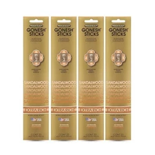 Gonesh Collection Sandalwood – 4 Pack-Extra Rich Incense, Set of Four 20-Stick