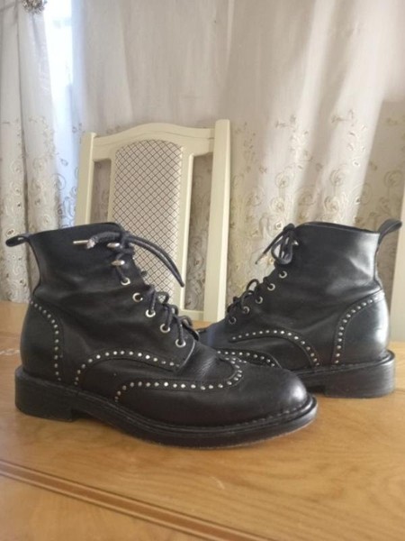 Women Nub-handmade workshop Boots Black Leather
