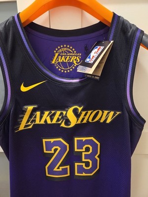 Nike Lebron James LA Lakers City Edition Authentic Jersey Size 44 (M) FQ4469-504