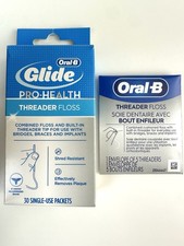 Oral-B Glide Pro-Health Threader Floss 30 Single Use Packets Original  5 Pack