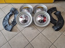 4 Cerchi In Ferro,4Camere D'aria,4Dadi, 4 Coppe Cromate,Per Fiat 500EPOCA Mod.L