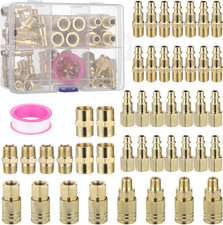 45 PCS Air Coupler & Plug Kit, 1/4 in NPT Quick Connect Air Fittings Set, Indust
