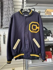 VTG 70s 80s Ripon UCLA Bruins Wool Leather Letterman Varsity Jacket 48