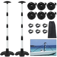 Boat Cover Support Poles 2 Pack,Height Adjustable Aluminum Support Pole with ...