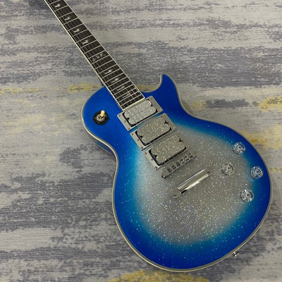 #ad #ad Custom LP Electric Guitar Blue Silver Ace Frehley Rosewood Fretboard 3H pickups $287.04