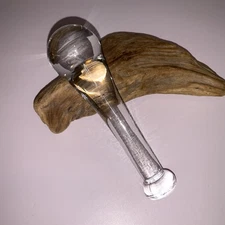 Vintage Clear Glass #4 Pestle Replacement 5" long Pharmacist Laboratory