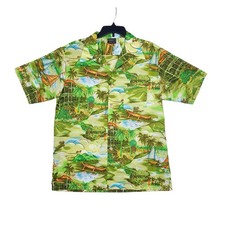 Vintage 60s Hawaiian Aloha Shirt TownCraft JC Penney Tiki Hawaii Camp Mens Large
