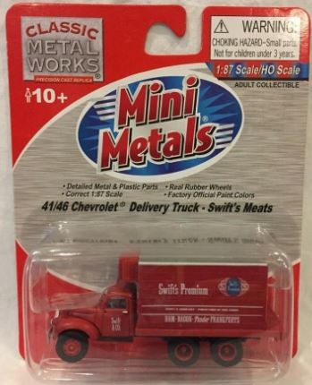 Classic Metal Works 30275 HO Mini Metals Swift's 1941-1946 Chevy Delivery Truck - Picture 1 of 1