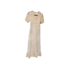 VTG Romantic Renaissance Boho Prom Bridal Dress Lace Insert Sleeves Gunne Sax S