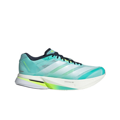 Adidas Adizero Boston 13 Flash Aqua Cloud White JS4945 Authentic Men Sneakers