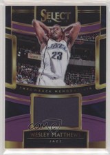 2018 Panini Select Throwback Memorabilia Purple Prizm 16/99 Wesley Matthews nd3