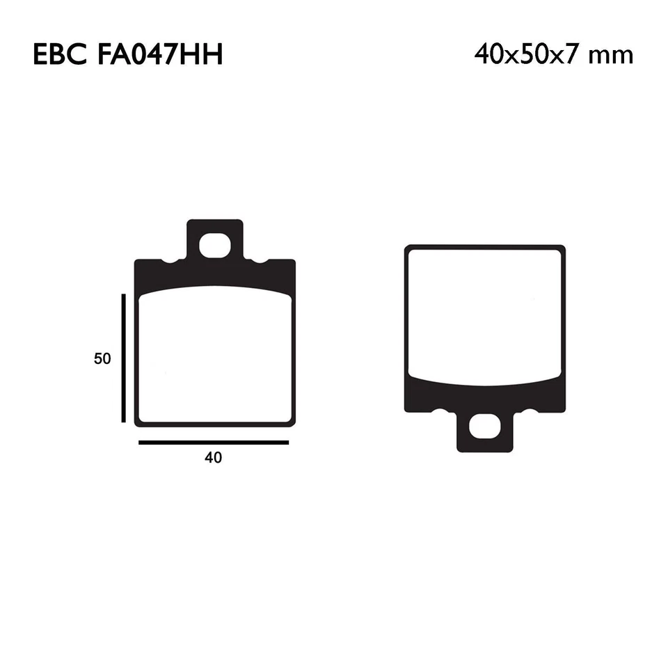 Pastilhas de freio sinterizadas EBC FA047HH X2 para Ducati Monster 400 01-05 - Imagem 2 de 4