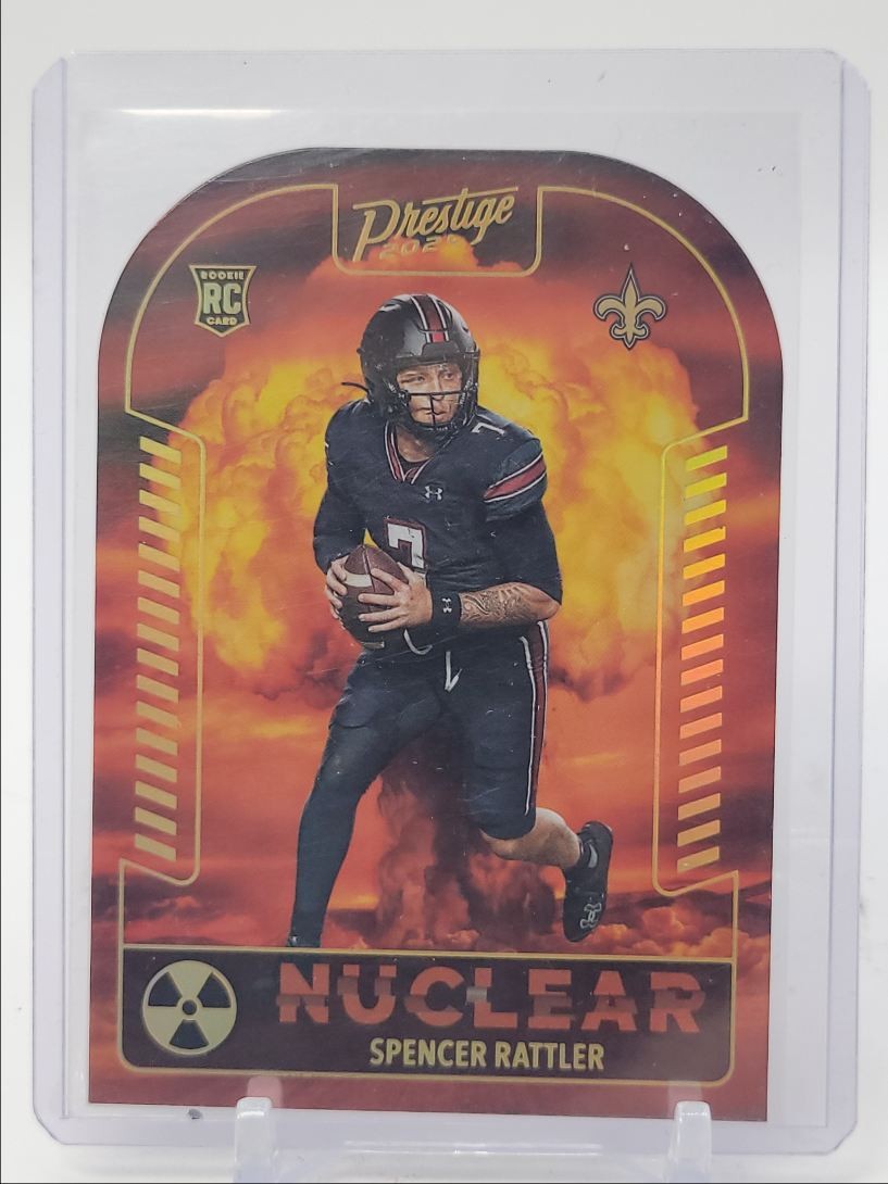 SPENCER RATTLER 2024 PRESTIGE NUCLEAR ROOKIE FOOTBALL DIE CUT RC Q4894