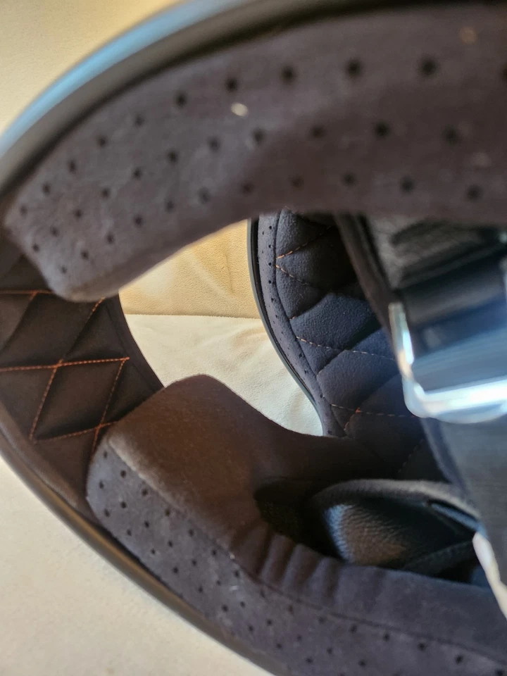 Casco Biltwell Gringo S Spectrum Brillo Negro Naranja S Vintage Retro DOT  Foto 3 de 4