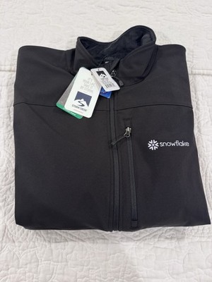 Storm Creek Softshell Jacket Mens 2XL Black Snowflake Logo Full Zip Performance