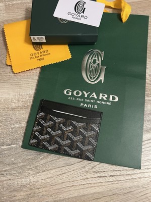 Men s Black Goyard Card Holder / Wallet