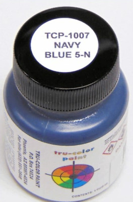 Tru-Color 1007 Navy Blue 5-N 1oz Solvent Based Acrylic Model Paint