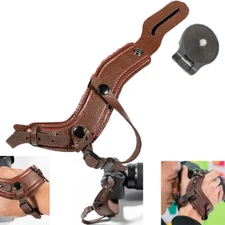 Adjustable Leather Wrist Strap Hand Grip Hand Strap Universal for DSLR Camera