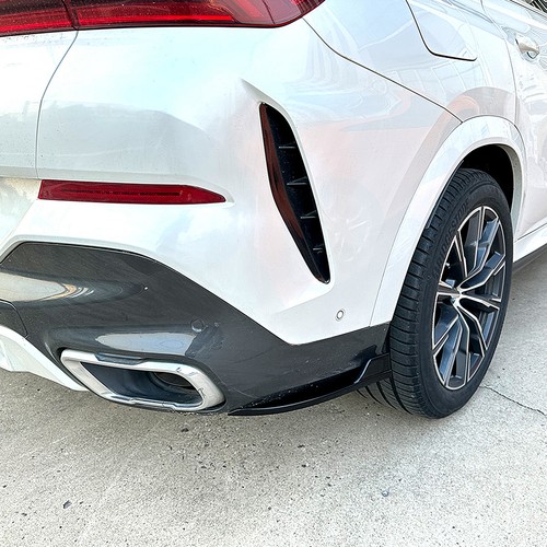 Rear Bumper Side Corner Spoiler Cover Kit For BMW X6 G06 M Sport 2020-2022 Black - Bild 8 von 10